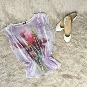 Sheer floral top